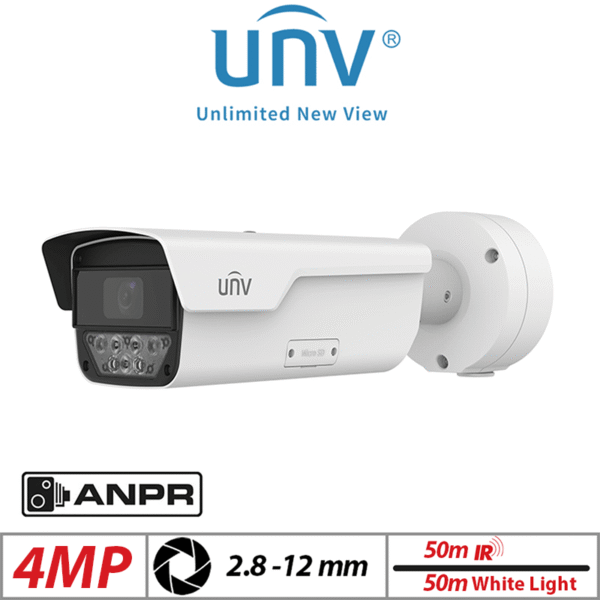 4MP UNIVIEW ANPR BULLET CAMERA (short-range, white light) PKC2641-Z28-P