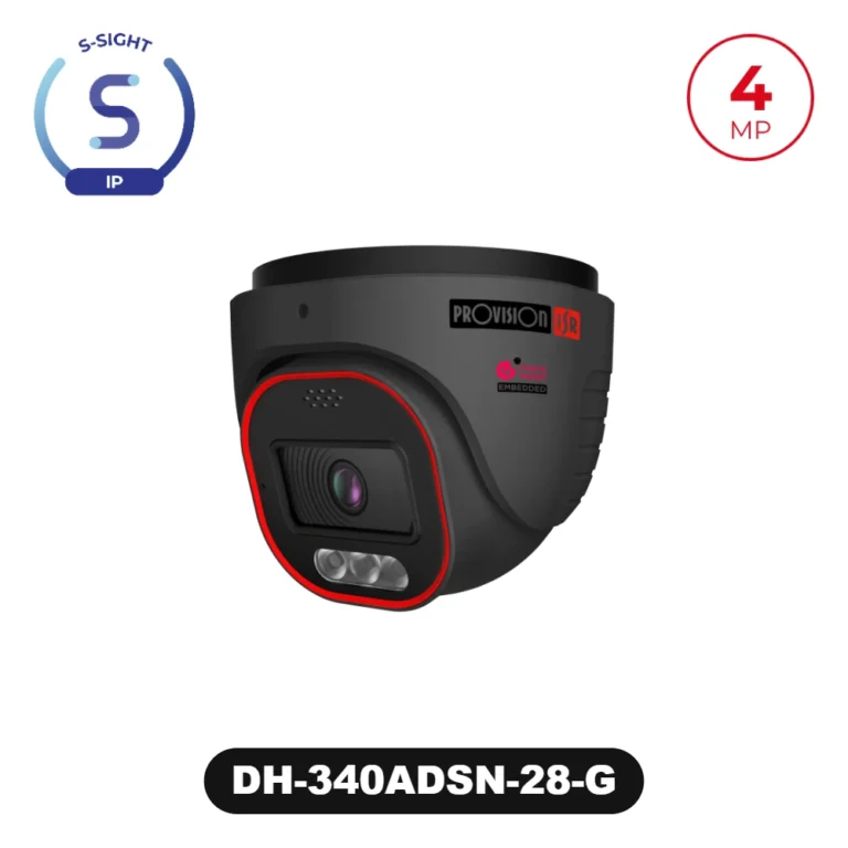 DH-340ADSN-28-G 4MP Active Deterrence Fixed Lens Dome/Turret Camera with Hybrid LED – Grey
