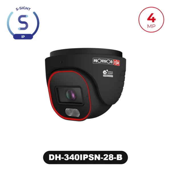 DH-340IPSN-28-B 4MP Fixed Lens Dome/Turret Camera with Hybrid LED – Black