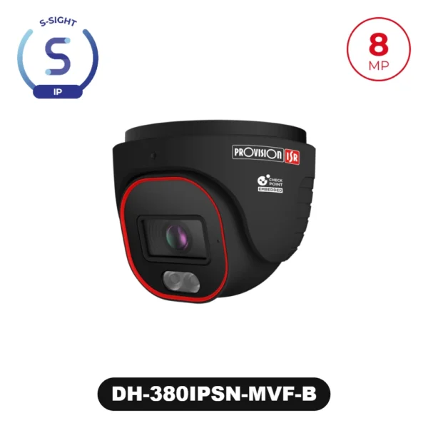 DH-380IPSN-MVF-B 8MP MVF Lens Dome/Turret Camera with Hybrid LED – Black