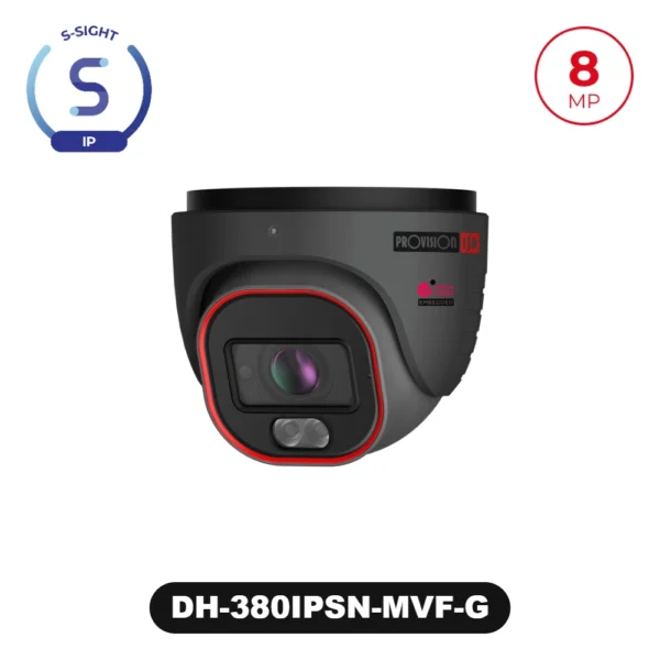 DH-380IPSN-MVF-G 8MP MVF Lens Dome/Turret Camera with Hybrid LED – Grey