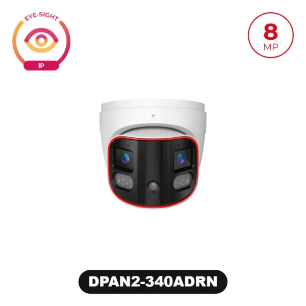 DPAN2-340ADRN 8MP Active Deterrence Fixed Lens Panoramic Dome Camera with Hybrid LED